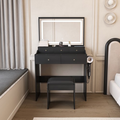 Large mirror vanity desk - large,