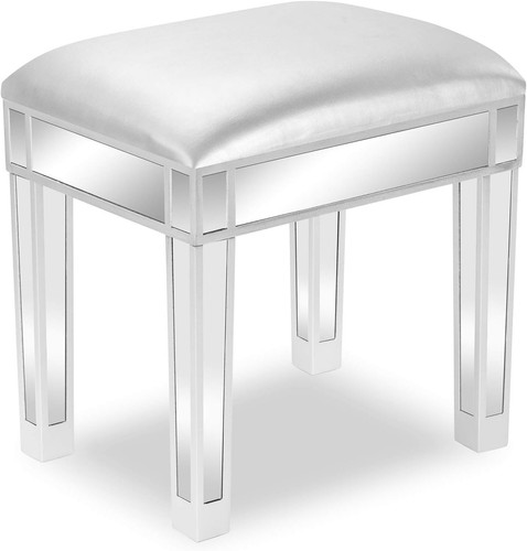 Mirrored vanity stool - mirrored,