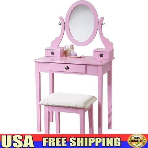 Upholstered vanity table set - upholstered,